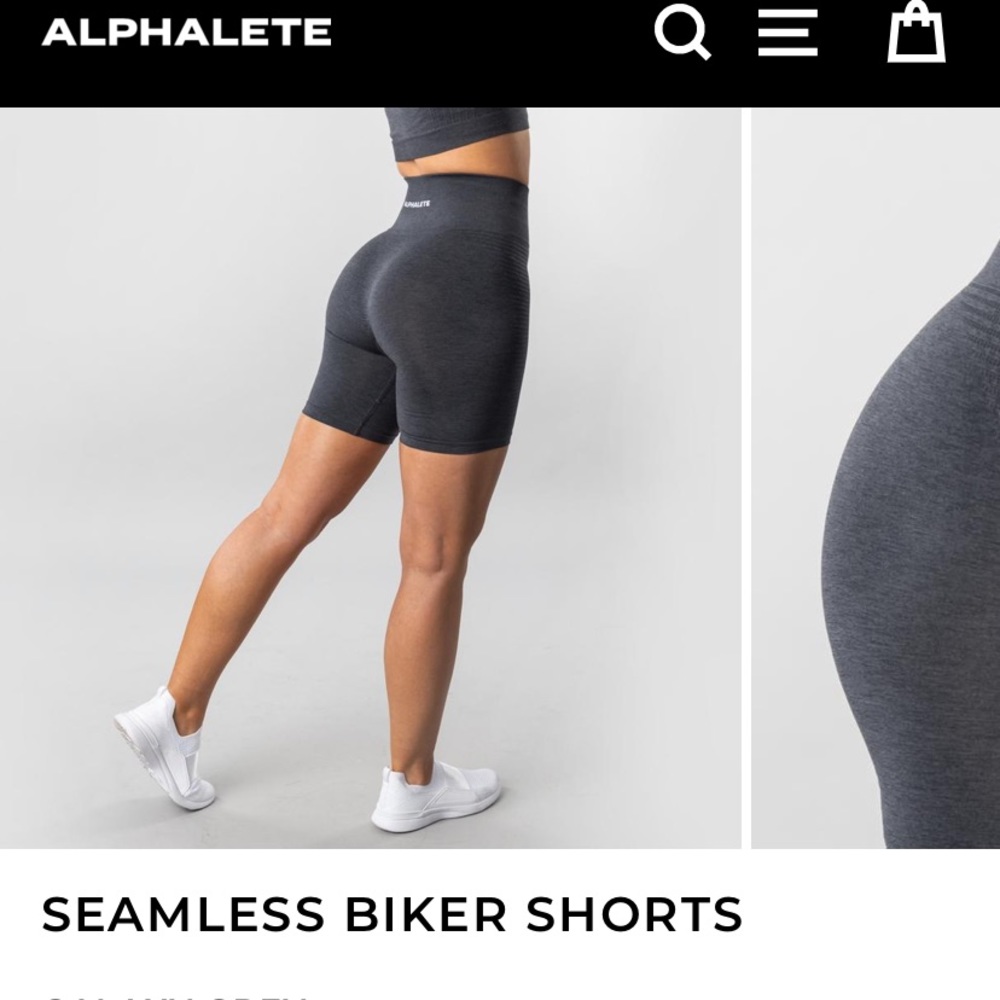 Alphalete biker shorts Galaxy Grey